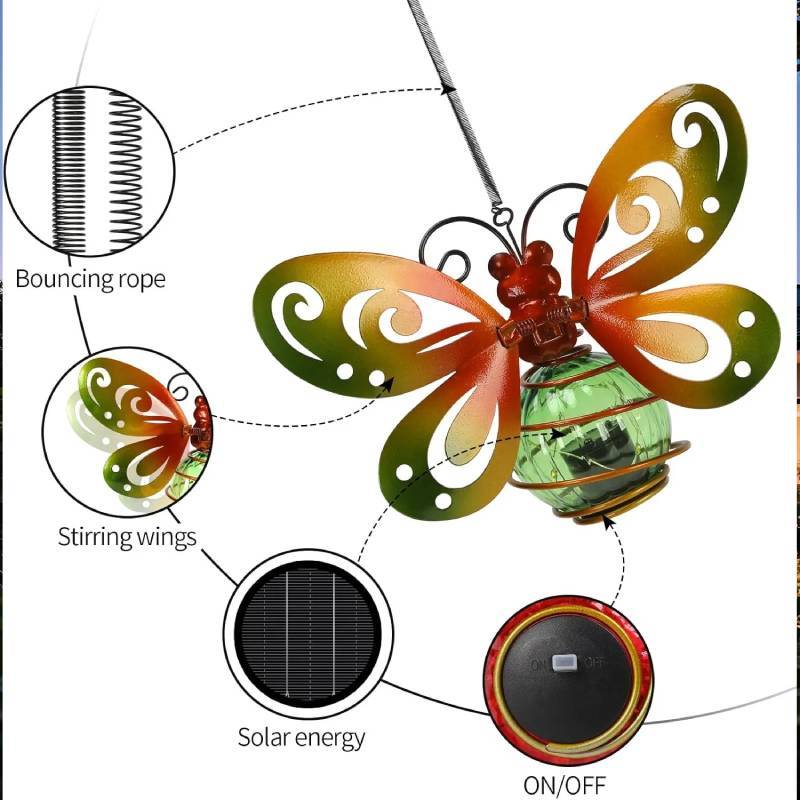 Solar Garden Light With Iron Figure And Warm Glow For Outdoor Decor