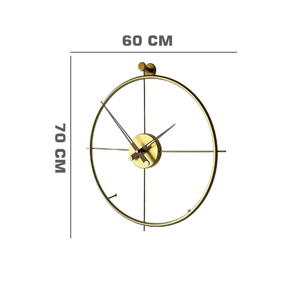 Arar Madrid 60 Cm Gold, Modern Decorative Spanish Style Wall Clock