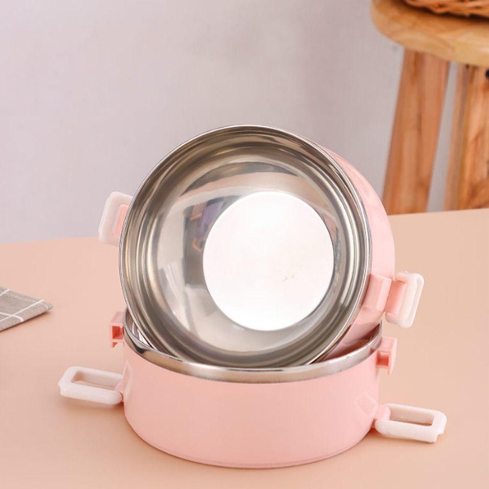 Stackable Insulated Lunch Box Round Insulated Soup Thermos Container for Students&Office Worker