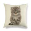 Cartoon Cat Pattern Series Super Soft Cotton and Linen Material Pillow Cover for Home Sofa Decoration Pillow Cover