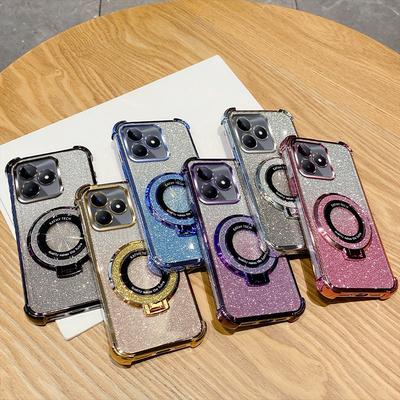 Funda de Teléfono con Anillo Soporte a Prueba de Golpes Para Realme Note 50 9 13 Pro Plus 9i 5 C63 C61 C55 C53 C51 C35 C33 C31 C30 C20 C11 C3 Cubierta Suave