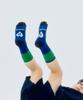Aiheiteumeondei Color Block Kids Socks Blue