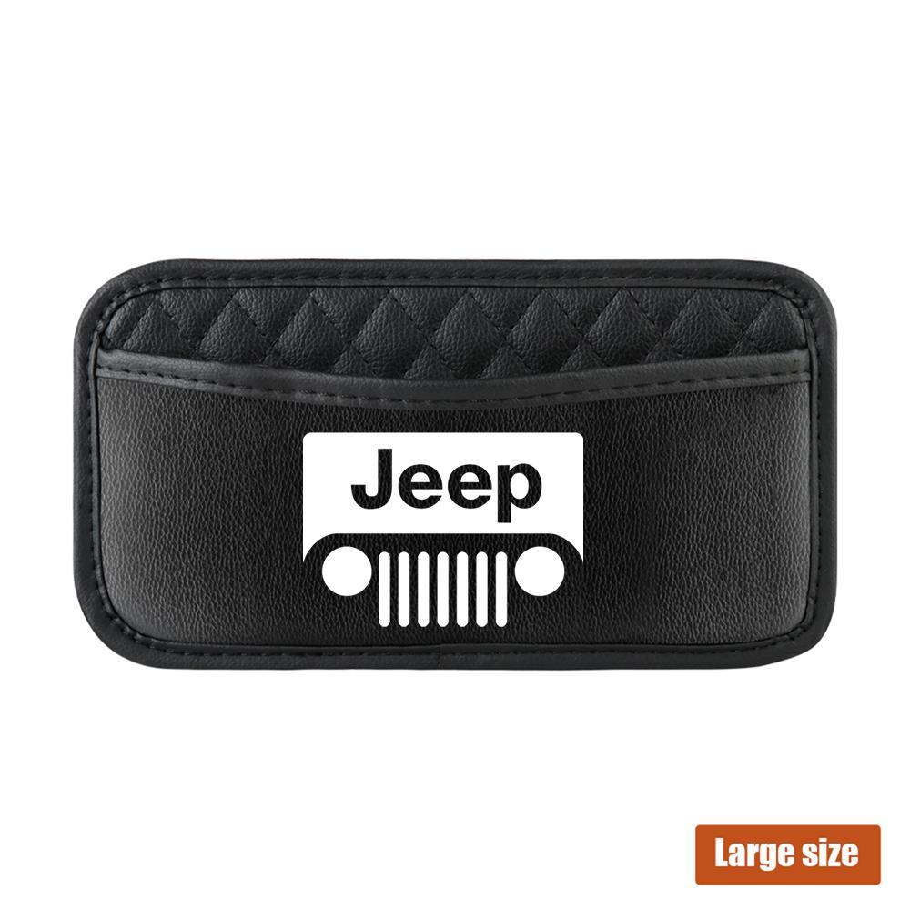 Leather Car Storage Bag Seat Back Center Console Organizer Key Holder For JEEP Renegade Grand Grand Cherokee JK Wrangler Compass