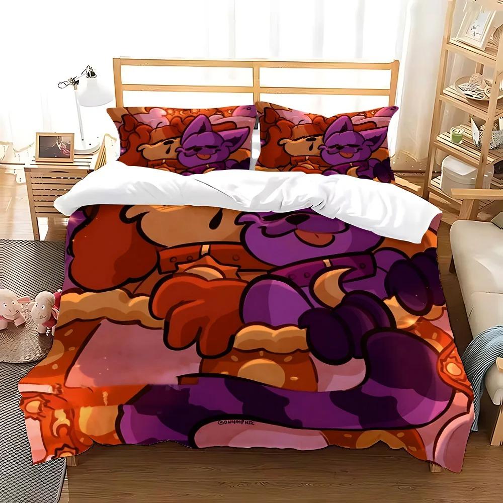 Cartoon Game C-CatNap D-DogDay Duvet Cover and Pillowcase, Soft Bedding Set for Teens,home Bedroom Decor,gift for Boys and Girls