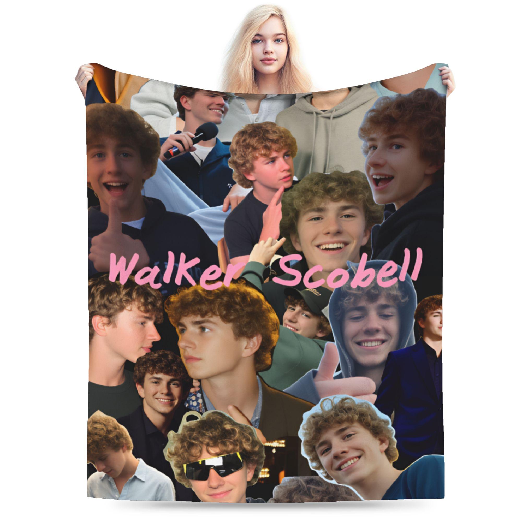 

Walker Scobell Smile Mask USA Actor Warm Soft Blanket Children Plush Throw Blanket Couch Bed Flannel Bedspread Sofa Bed Cover 30x40in