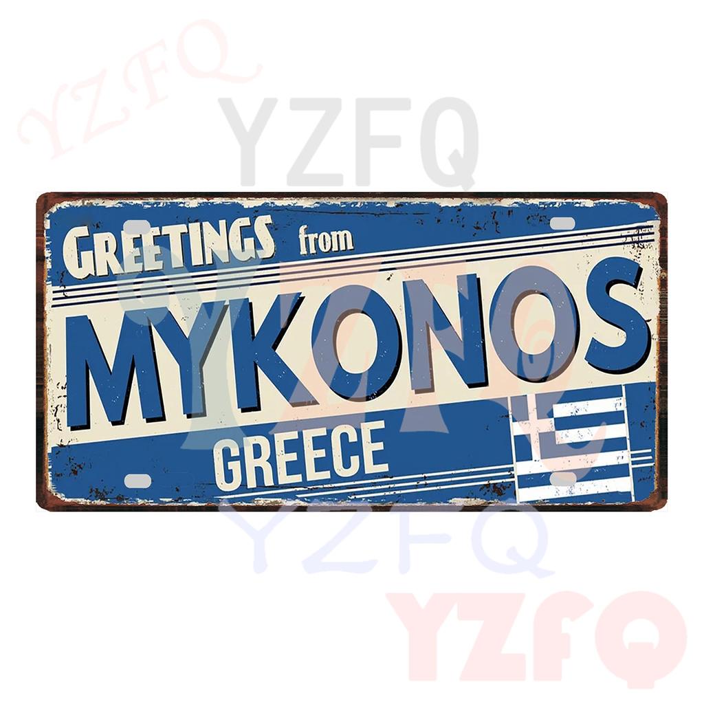 Israel Malmo Espoo Argentina Greetings From City Metal Sign Tin Plate Vintage Poster Garage Shop Home Decor 6x12 Inch KL-0200BB