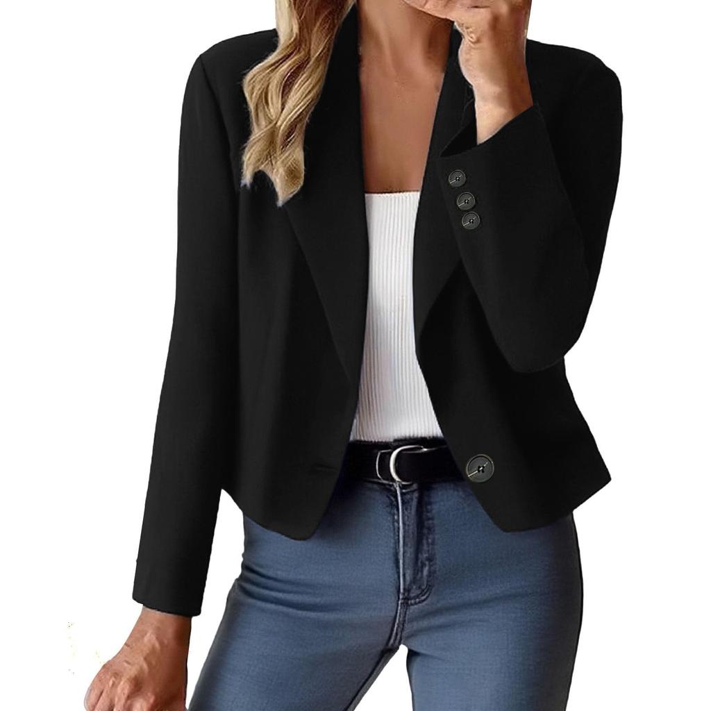 Women's  Fashion  Long Sleeve Open Front  Business Casual Cardigan, Fashion Jacket,