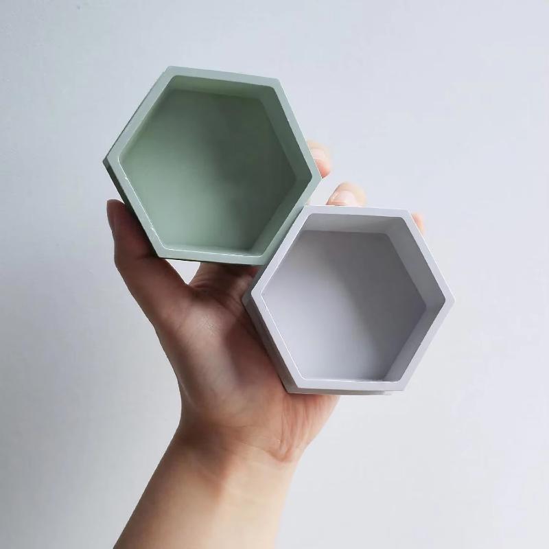 On Candle Jar Silicone Molds, Geometric Plant Pot Molds for Resin, Concrete, and Epoxy Resin Casting