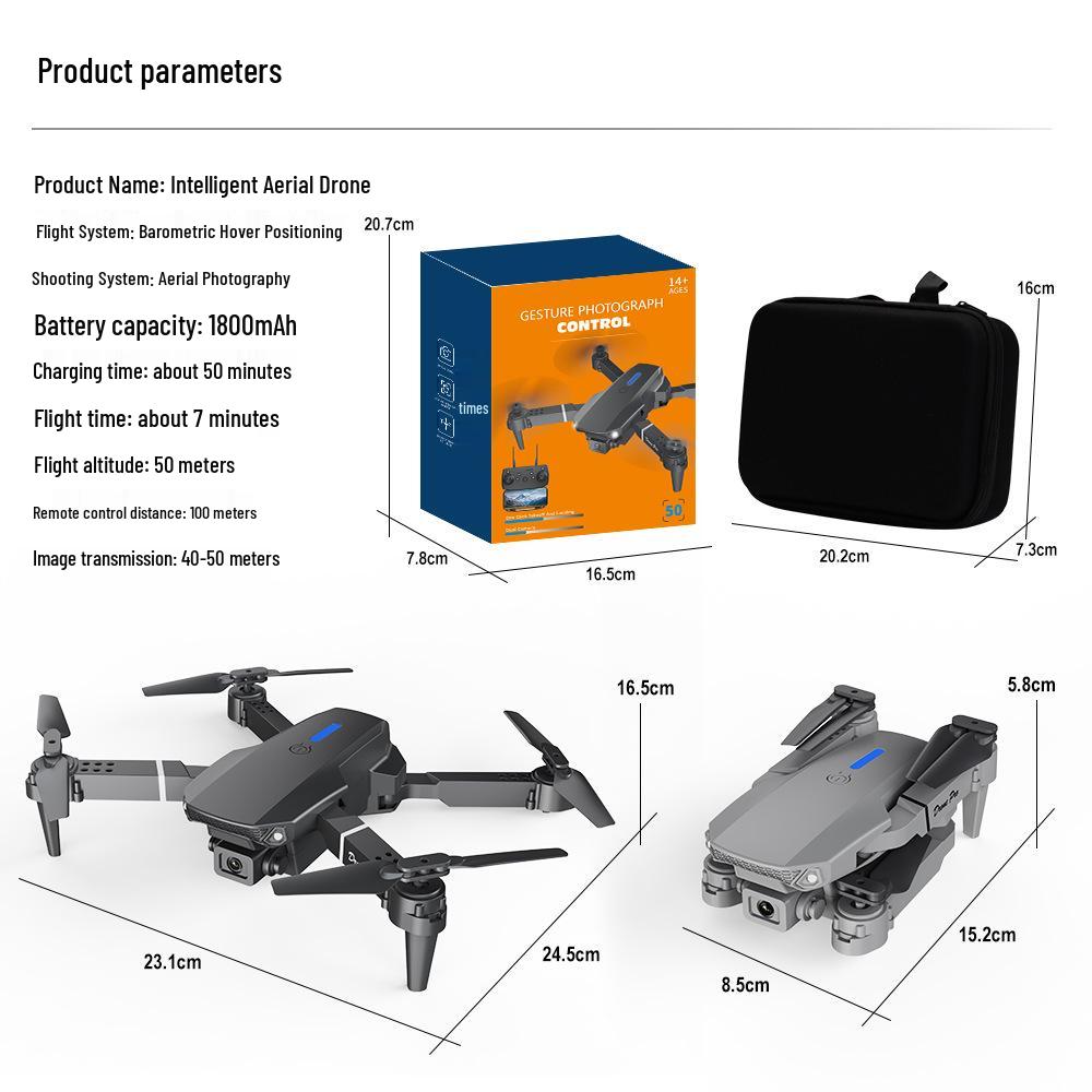E88PRO 2025 Dual Camera Drone: Fixed Height Quadcopter with Remote Control for Aerial Photography