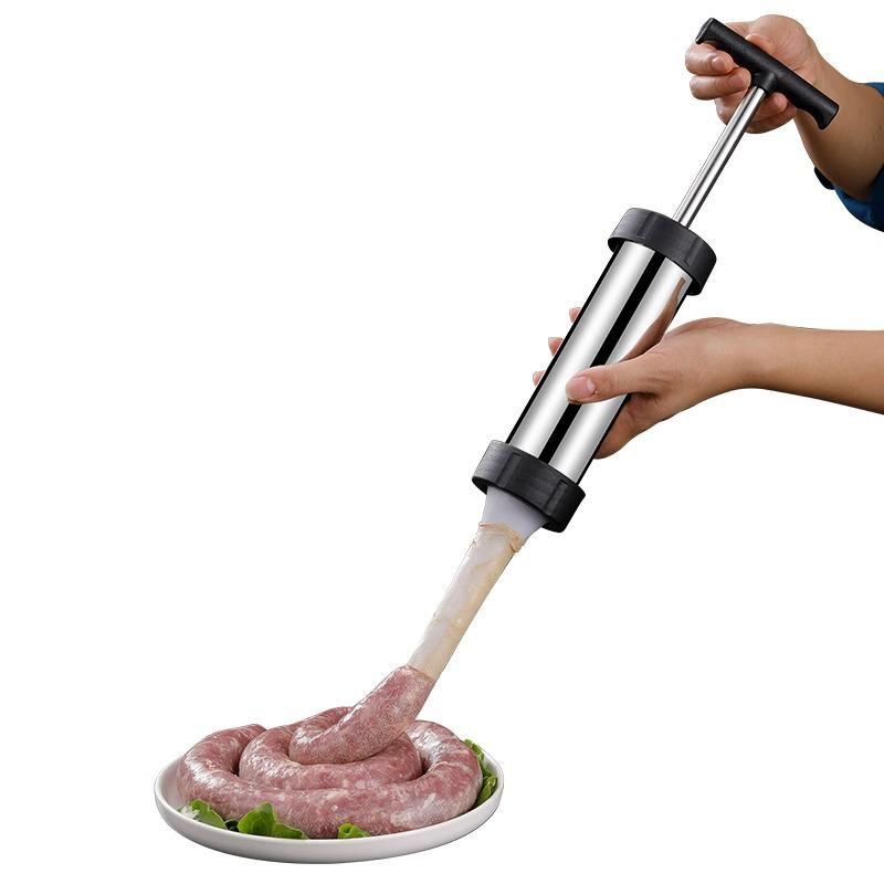 Hand-Push Manual Sausage Filler Injector for Home-Made Hot Dogs
