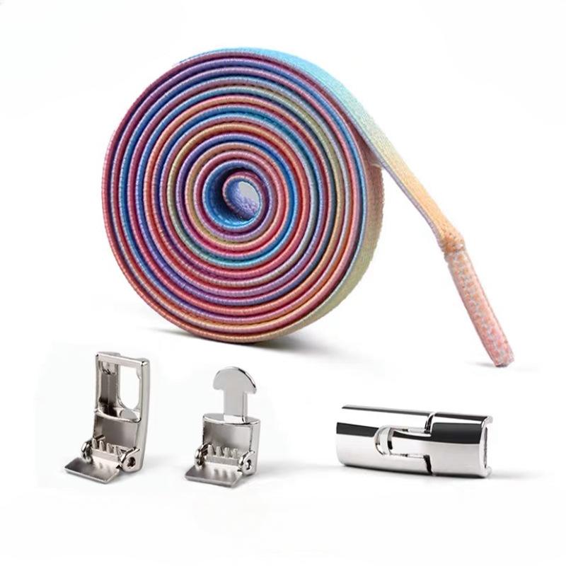 

1 пара шнурков без завязок, шнурки с пряжкой, жемчужные, светлые, цветные, модные, без завязок, эластичные шнурки для кроссовок для детей и взрослых 2 shoelace + 2 buckles