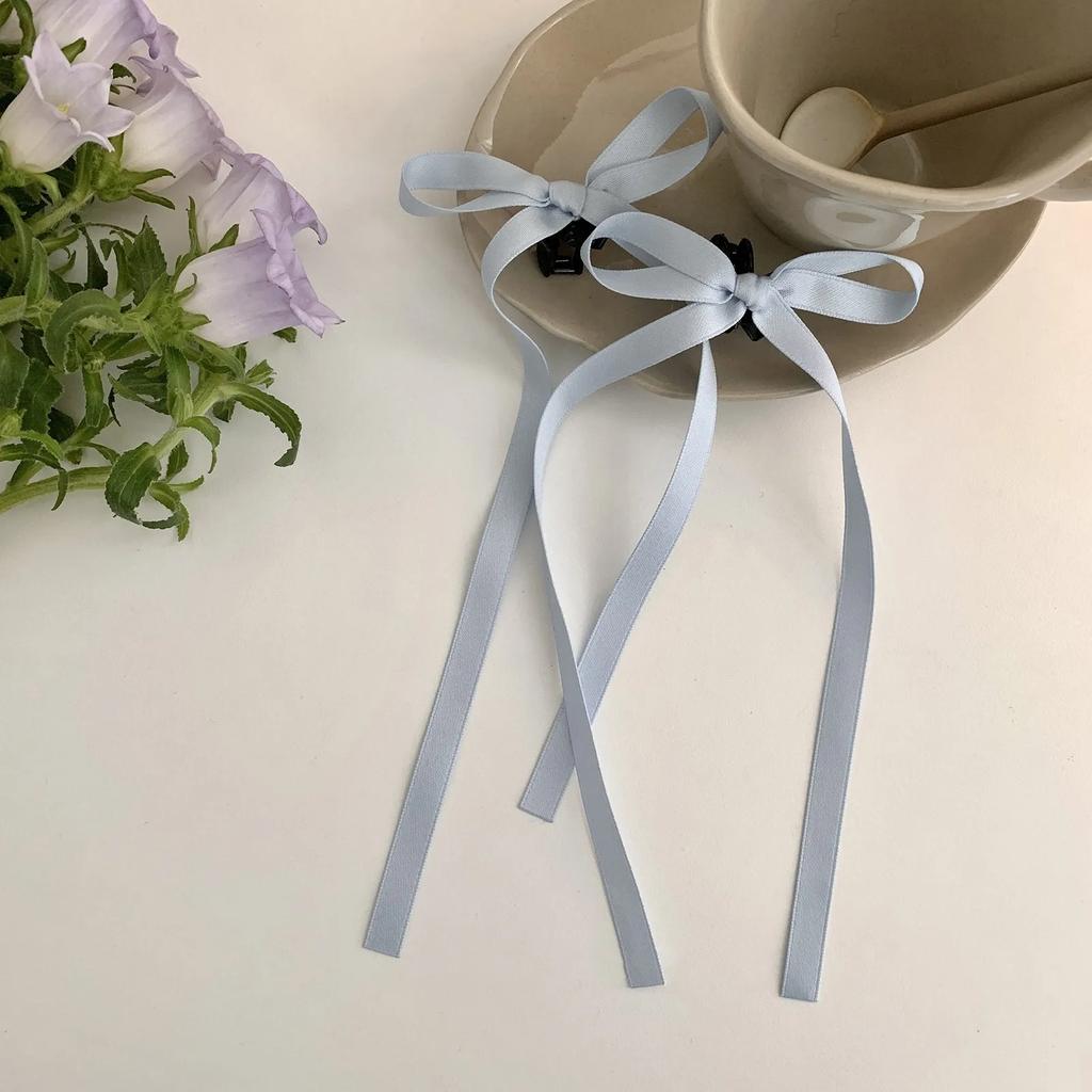 2PC Lovely Small Ribbon Hair Claw for Women Girls Ballet Holiday Hair Accessories HairClaw For Women