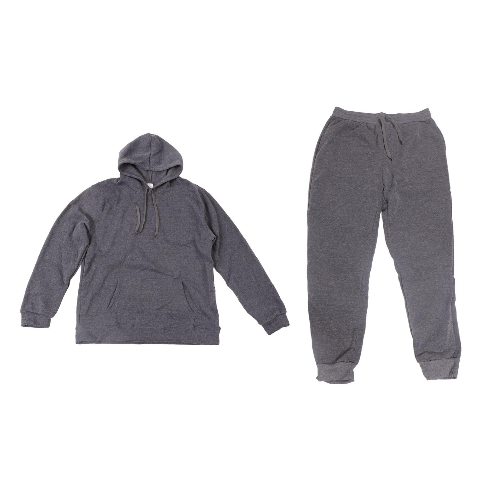 

Men Tracksuit XXXL Athletic Sweatsuit Dark Gray Fashion Men Hoodies Sweatsuit Set Casual Running