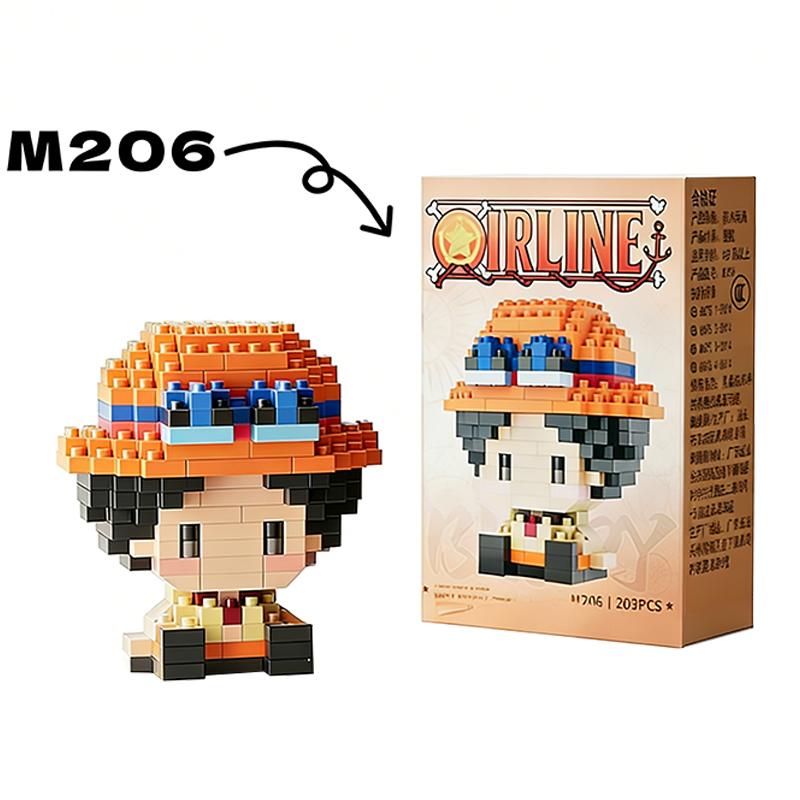 NEW Anime Building Block Chopper Buggy  Assembly Micro Building Block Zoro Robin Character Model Mini Bricks Figure Toy For Gift