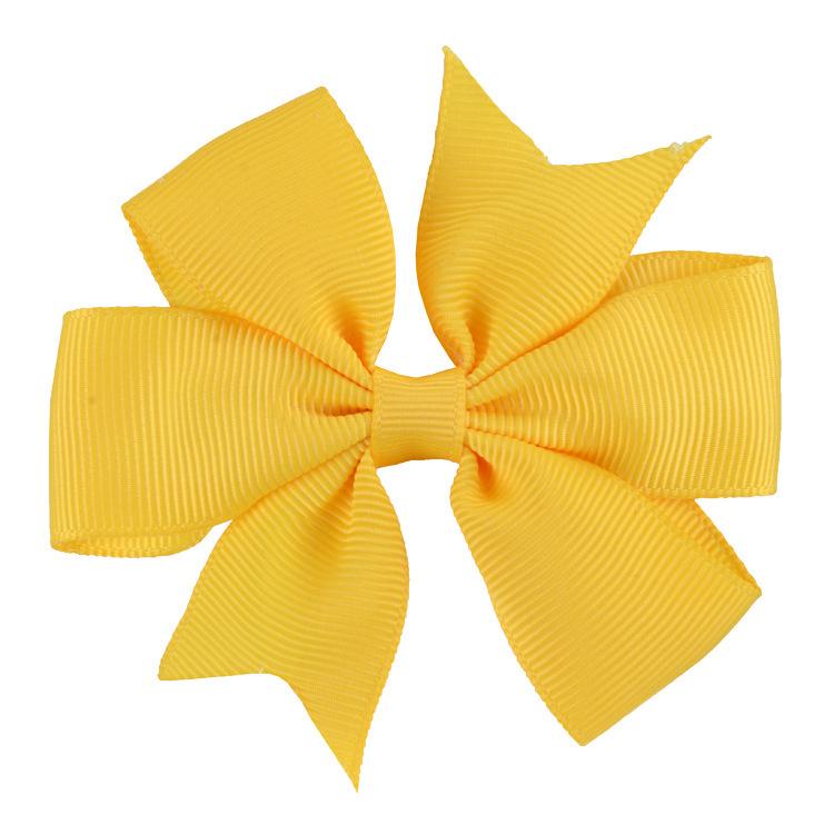8x8cm 1PC Solid Color Grosgrain Ribbon Bows Clips Hairpin Girl's Hair Bowties Boutique Hair Clip Headwear Kids Hair Accessories