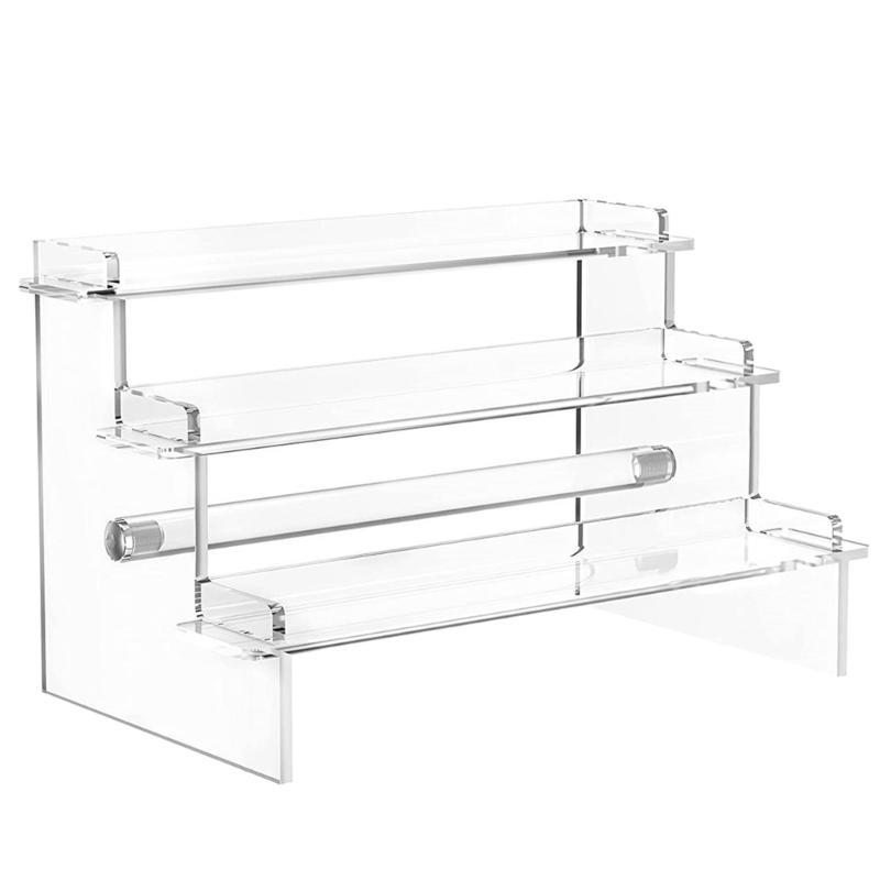 3 Tiers Acrylic Display Stand Clear Display Rack For Cupcake Candy Dessert