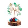 Copper Wire Crystal Wishing Tree Positive Energy Fortune Tree Figurine Mini Crystal Trees  Desk