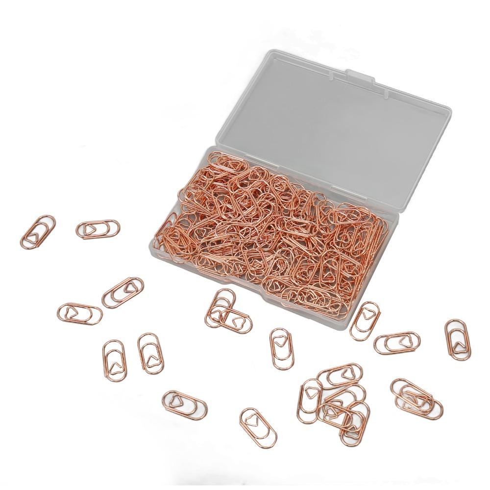 300pcs Anti Slip Design Heart Shaped Paper Clips Metal Decorative Paperclips DIY Crafts