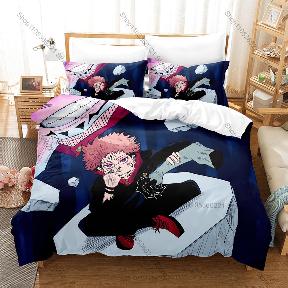 Cool Nanami Kento Blonde Suit Leopard Tie Cleaver Sunglasses Duvet Cover + 2 Pillowcases Dark Shonen Anime Bed Linen