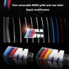 NTSM5 1Pc Metal BMW Grille M Badge Clip Foot Fixed Modification Logo Decorative Sticker For BMW M1 M2 M3 M4 M5 M6 M7 M8 Accessories