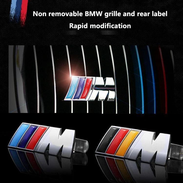 NTSM5 1Pc Metal BMW Grille M Badge Clip Foot Fixed Modification Logo Decorative Sticker For BMW M1 M2 M3 M4 M5 M6 M7 M8 Accessories