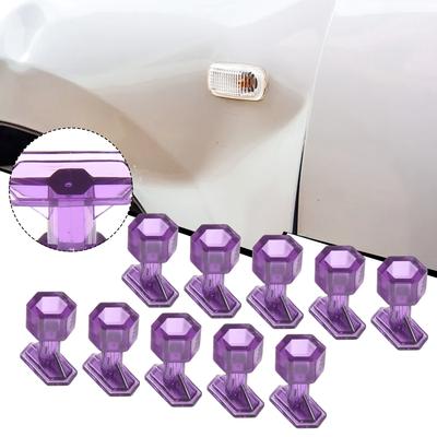 10 Pièces Outil de Réparation de Bosses de Voiture Violet Languettes de Traction Réparation de Bosses Sans Peinture Languettes Outil de Retrait de Extracteur Pour Réparation de Bosses Sans Peinture Automobile