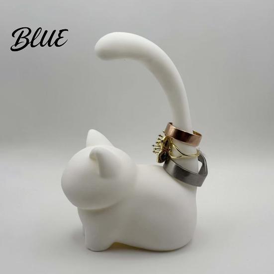 Minimalist Jewelry Tray Cute Cat Ring Holder Stand for Bedroom Dressing Creative Gift Her Table Decorative Sitting Organizer Rings And Earrings