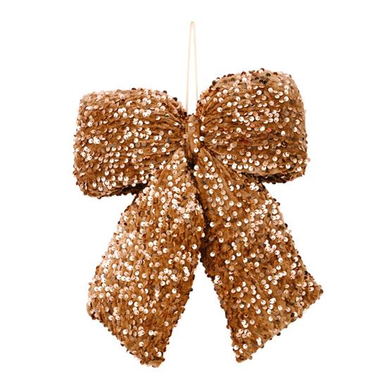 Christmas Bowknot Sparkling Sequins Decor Twist Tie Velvet Bows Xmas Tree Wreaths Garland Gift Wrapping Wedding Decor