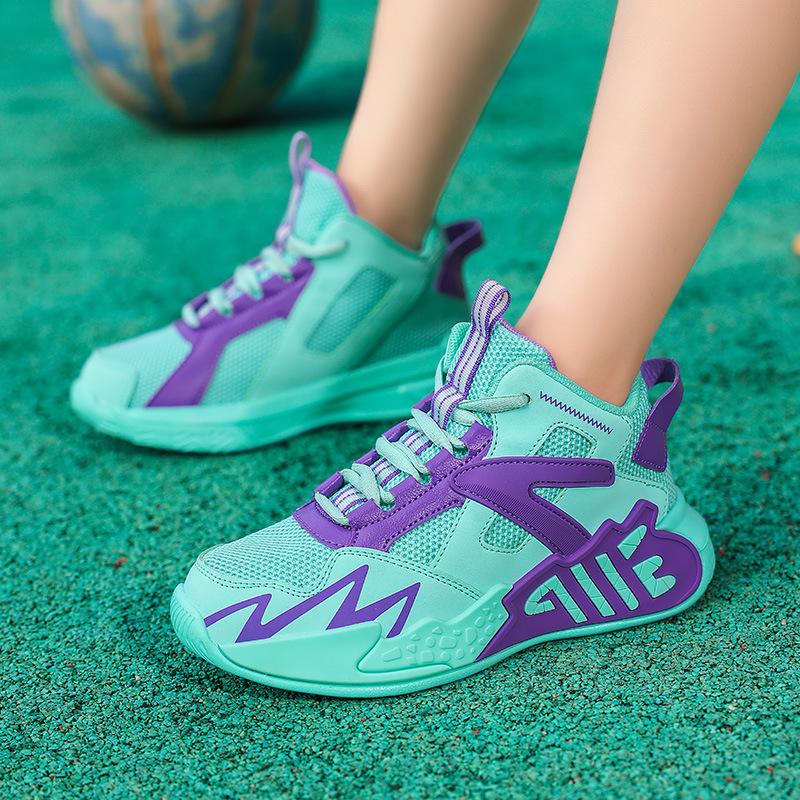 Children's basketball shoes 2025 new boys' basketball professional training cushioning wear-resistant Korean version of the trend shoes
