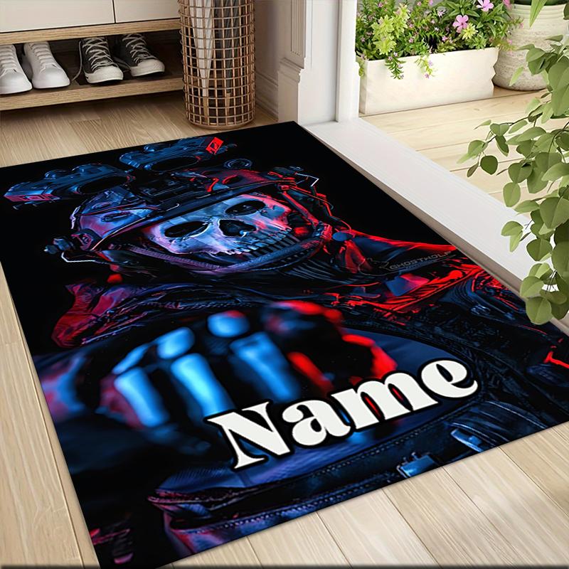 Custom Name Knight's Legend" Carpet Rug Customizable Soft Washable Anti-Slip Home Living Room Sofa Mats Personalized Rug. 0909168