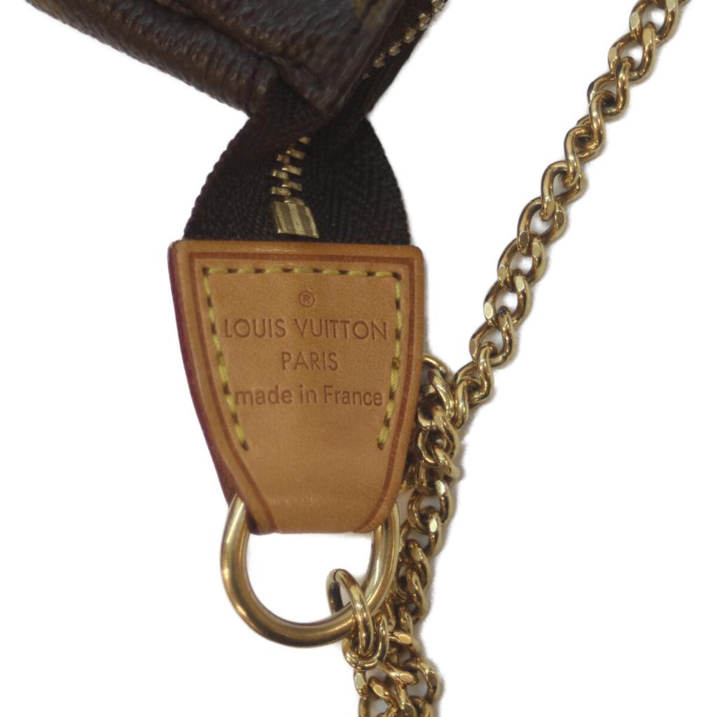 LOUIS VUITTON 2014 M58009 Monogram Mini Pochette Accessoires Handbag BrownUsed