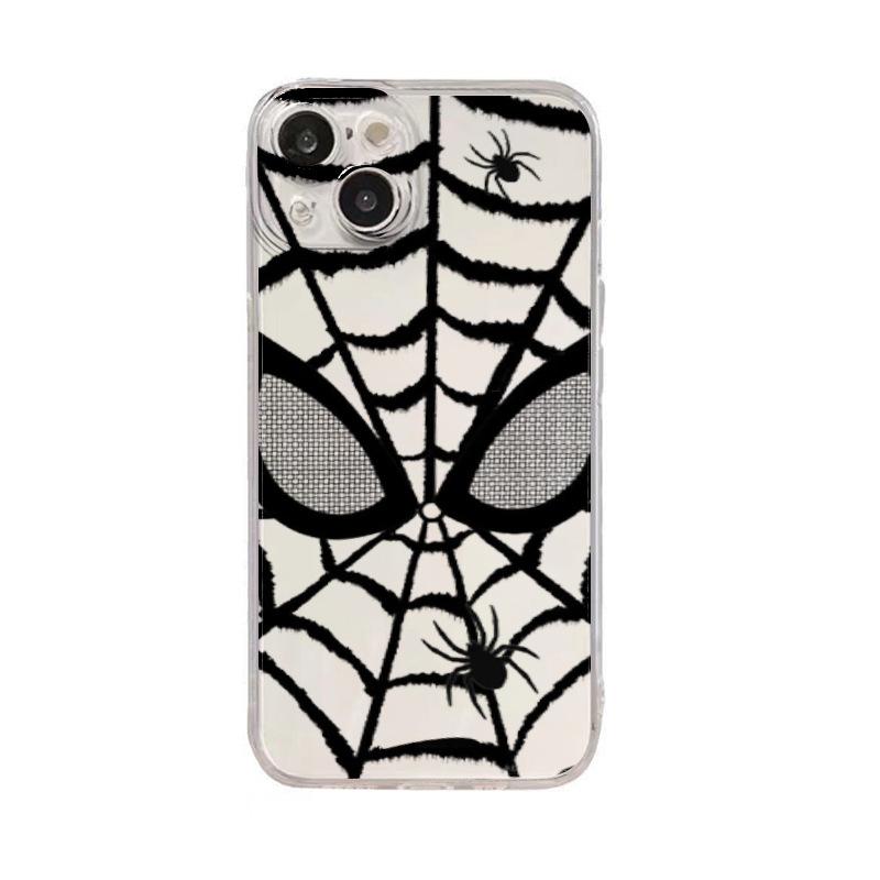 Foreign trade explosion spider web is suitable for iPhone16 light and thin all-inclusive transparent shell Apple 17promax soft shell protection