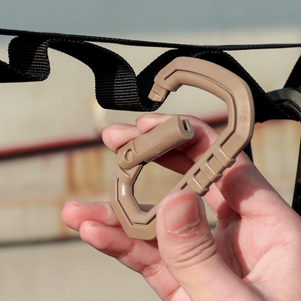 5 Stück Hike Hang Karabiner Molle Leichte Schnalle Schlüsselanhänger Haken Rucksack Outdoor Bergsteigen Camping Taktischer D-Ring Schnalle