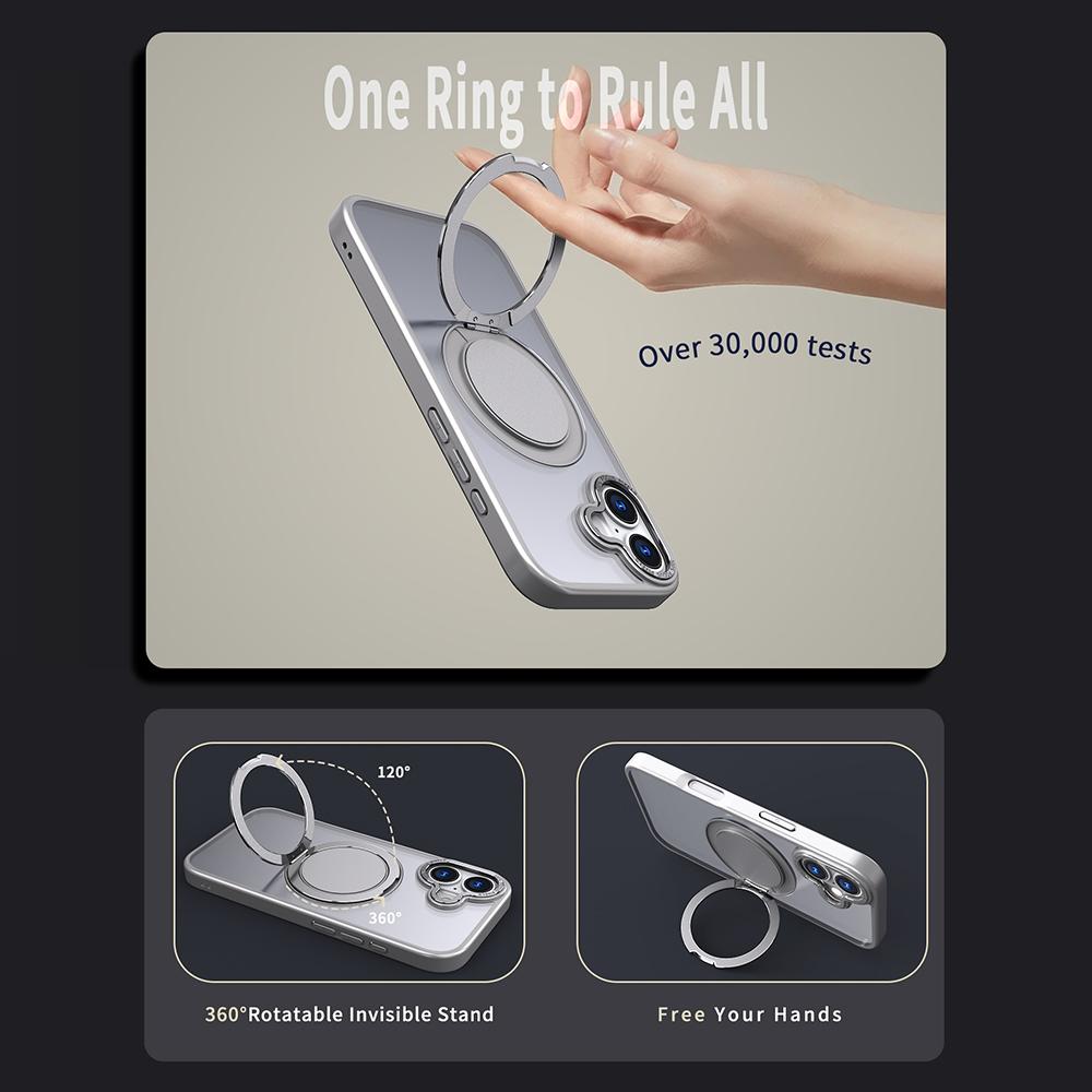 For iPhone 17 Case Compatible with MagSafe TPU+PC Kickstand Phone Cover