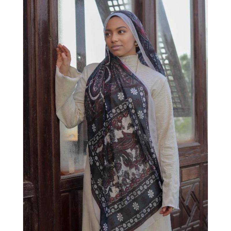 Watercolor Tie-Dye Scarf Shawl Travel With Polyester Long Scarf Turkey Middle East Headscarf