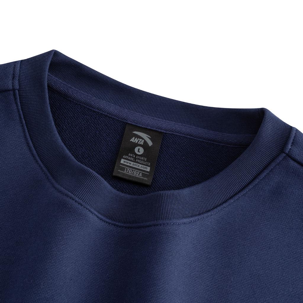 Anta Life Series Light Warm Fleece Zero Womens Pullover Spring 2026 Sweatshirt Women Sweatshirt Mighty-Blue 962618703-3