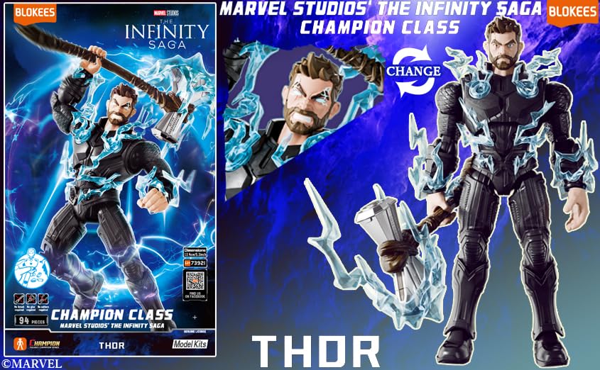 Doyusha Marvel Infinity Saga Champion Class Series Thor Plastic Model Kit, Approximately 135mm Tall