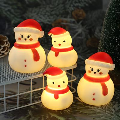 Weihnachtslampe Schneemann leuchtendes Spielzeug Ornament Nachtlicht Geschenk Zimmer Dekor