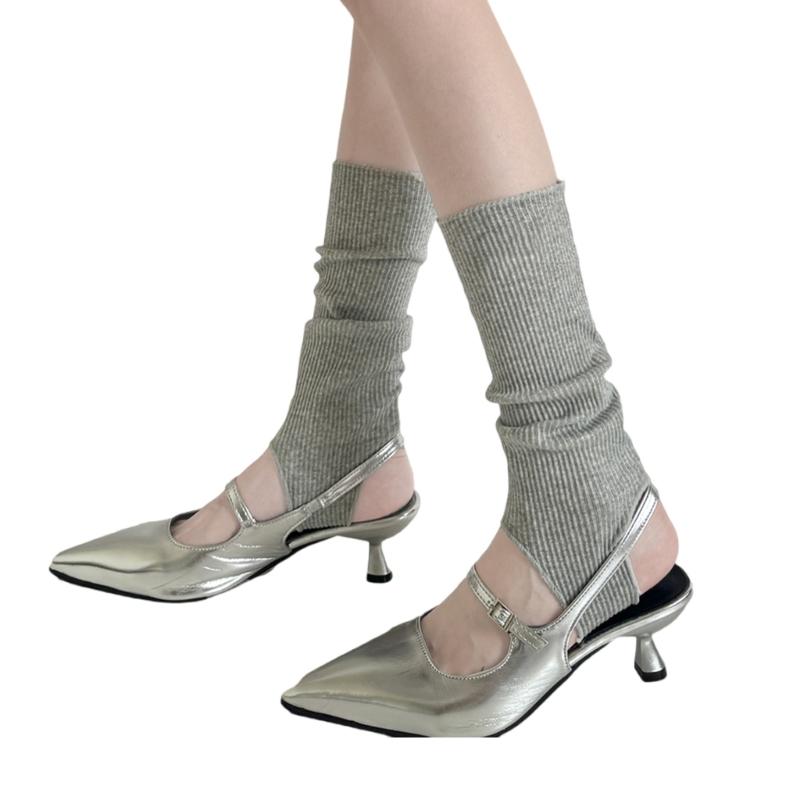 Stirrup Leg Warmer Toeless Knee Highs Socks Ballet Style Calf Socks Long Leg Sleeve for Womens Girls Winter Boot Socks
