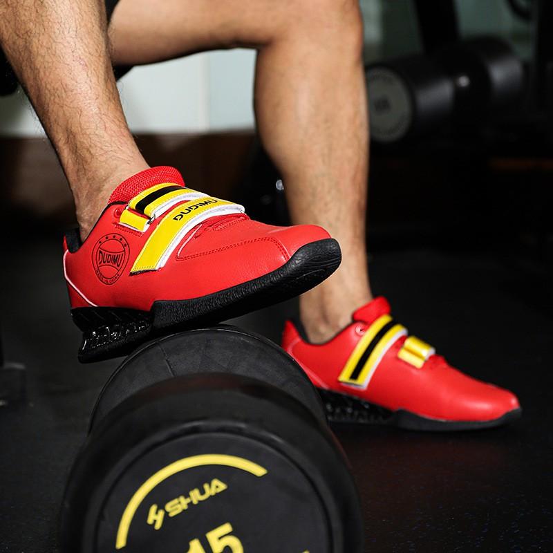 Unisex Weightlifting Training Shoes Squat Deadlift Indoor Gym Workout Non-Slip Rubber Sole Low-Cut Supportive Fitness Footwear
