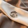 INSSGG European & American Style Irregular Titanium Steel Open Ring with Neutral Commuting Accessories