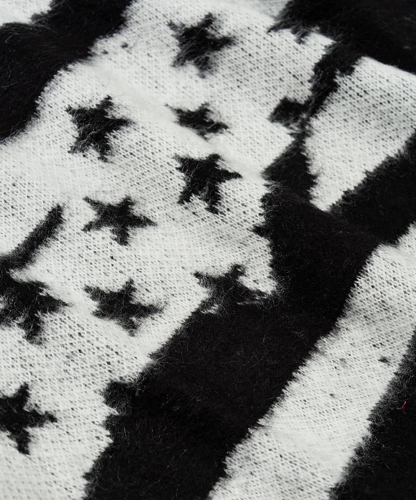 VASTIC Flag Brush Knit_Black/White