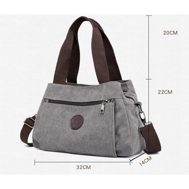 Damen-Canvas-Tasche, Handtaschen, Schultertaschen, Messenger Bags, Umhängetaschen, Tragetaschen, große Kapazität, Arbeitstaschen, Taschen für Frauen