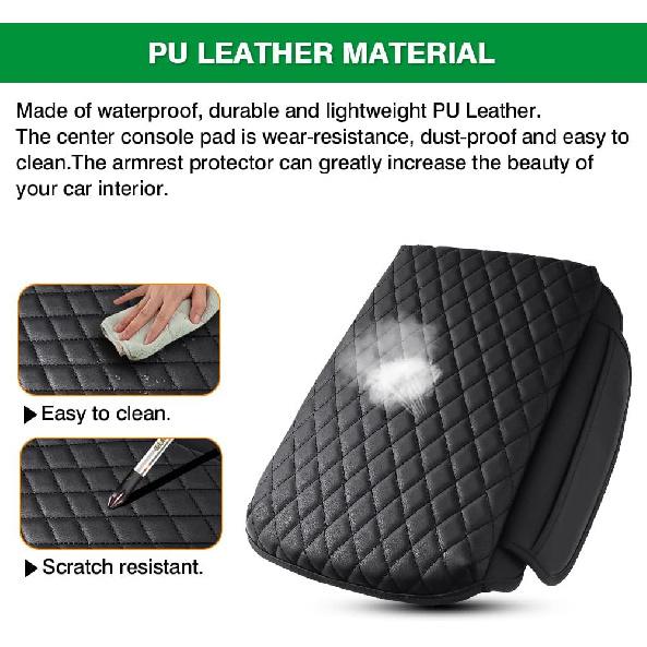 Shademax  For Center Console Cover Jeep Grand Cherokee WL -2024 2025 2026 Accessories Armrest Cover Center Console Pad PU Leather Armrest Seat Box
