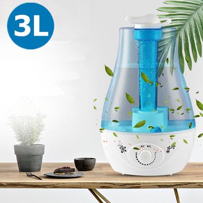 3L Cool Mist Humidifier for Room, Ultrasonic Humidifier with 360° Nozzle & Night Light & Essential Oil Tray, Quiet Air Humidifiers