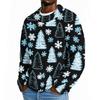 Men's Neck Knit Sweater with Christmas Print for Fall Winter Holiday
