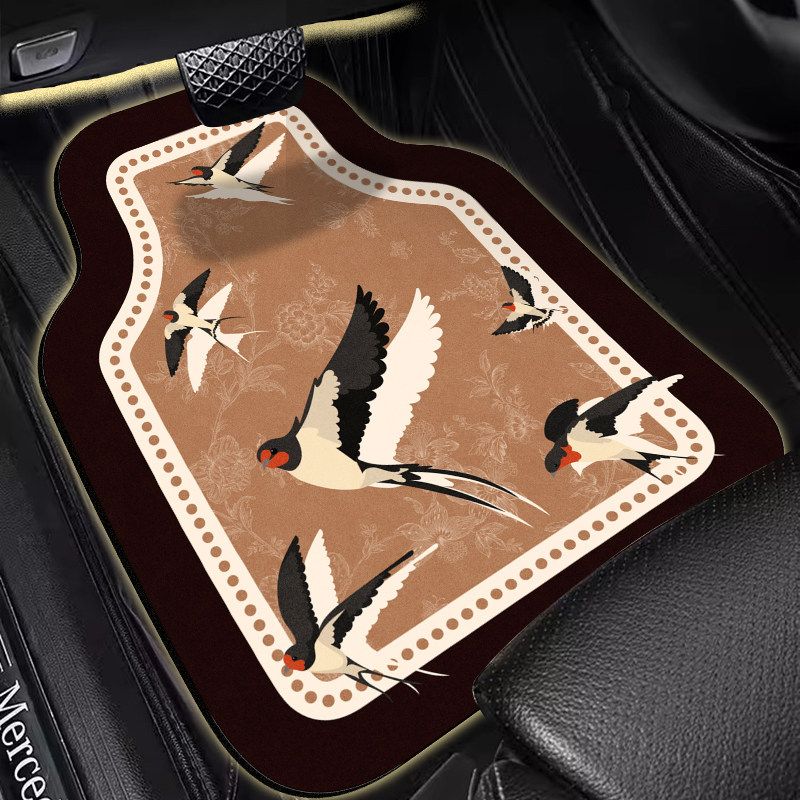 Tapetes de Chão para Carro com Fragrância Tingida a Tinta, Antiderrapantes e Absorventes de Água, Peça Única, Personalizáveis, Tapetes de Interior de Carro Semi-Fechados