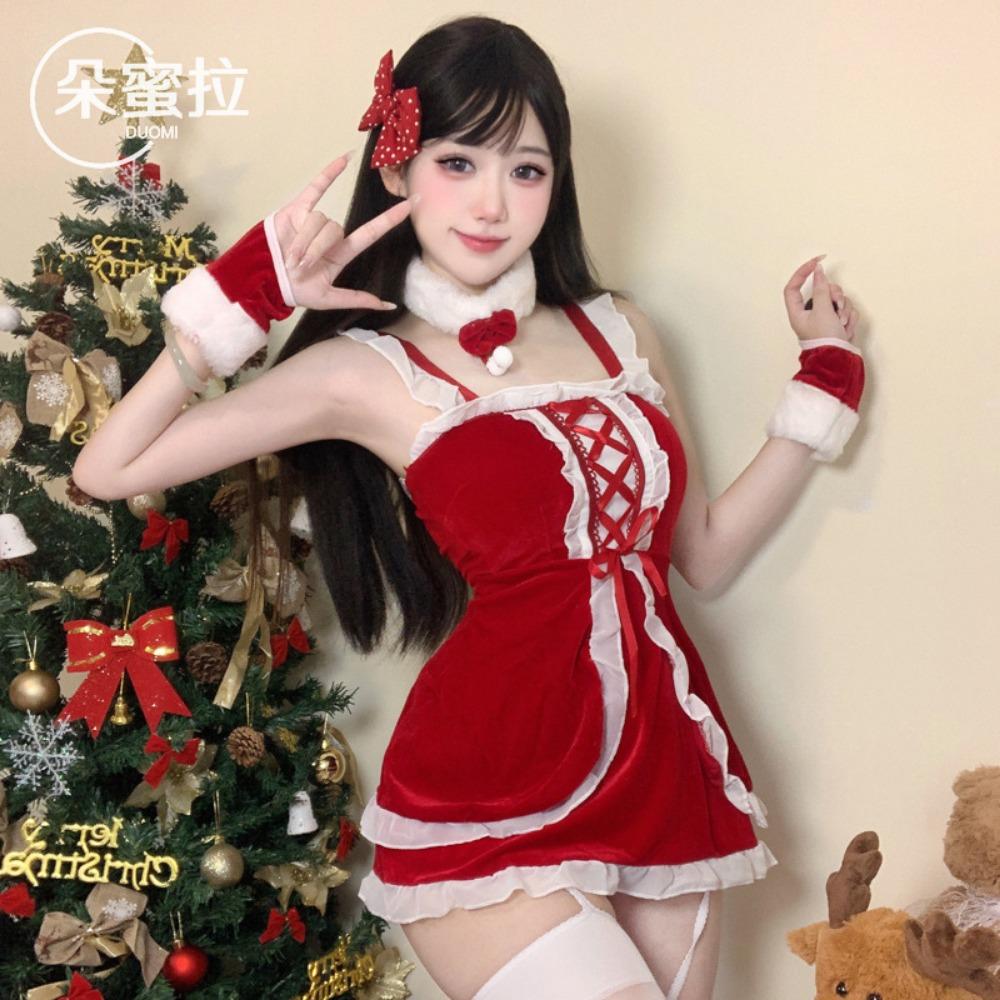 Domila's New Fun Christmas Clothing Stage Performance Fun Maid Clothing Party Clothing Sexy Christmas Clothing
