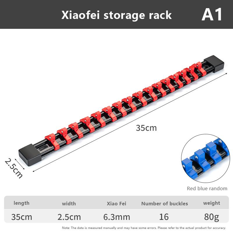ABS-hylsor Organizer Hållare Brickor För Verktygslådor, 1/4 , 3/8, 1/2, Bärbar Monterbar Glidande Ställ Hylsa Rälsställ Verktyg