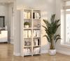 White Office Bookshelf 40cm 5 Shelves Standing Column For Toys Living Room